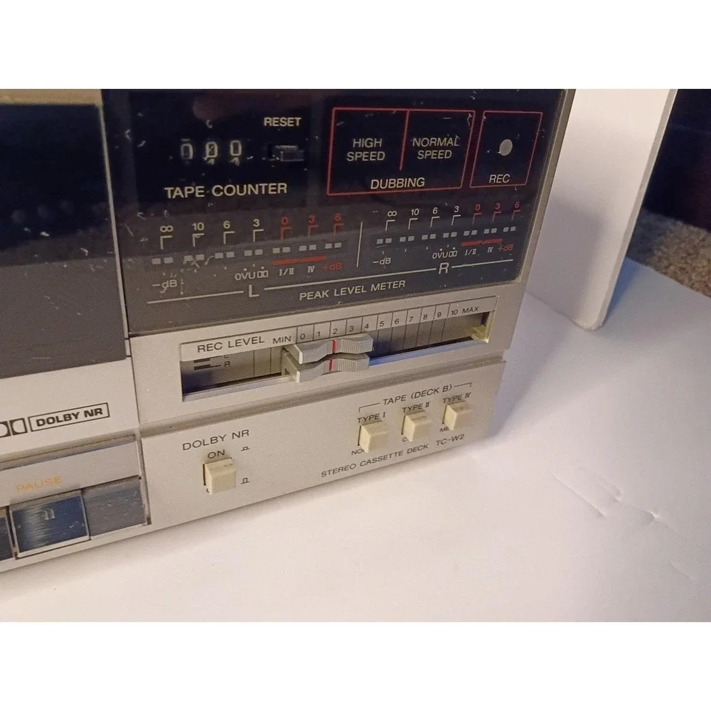 Sony TC-W2 NEW BELTS Dual Cassette Deck Tape Recorder HiFi Tested Works tested